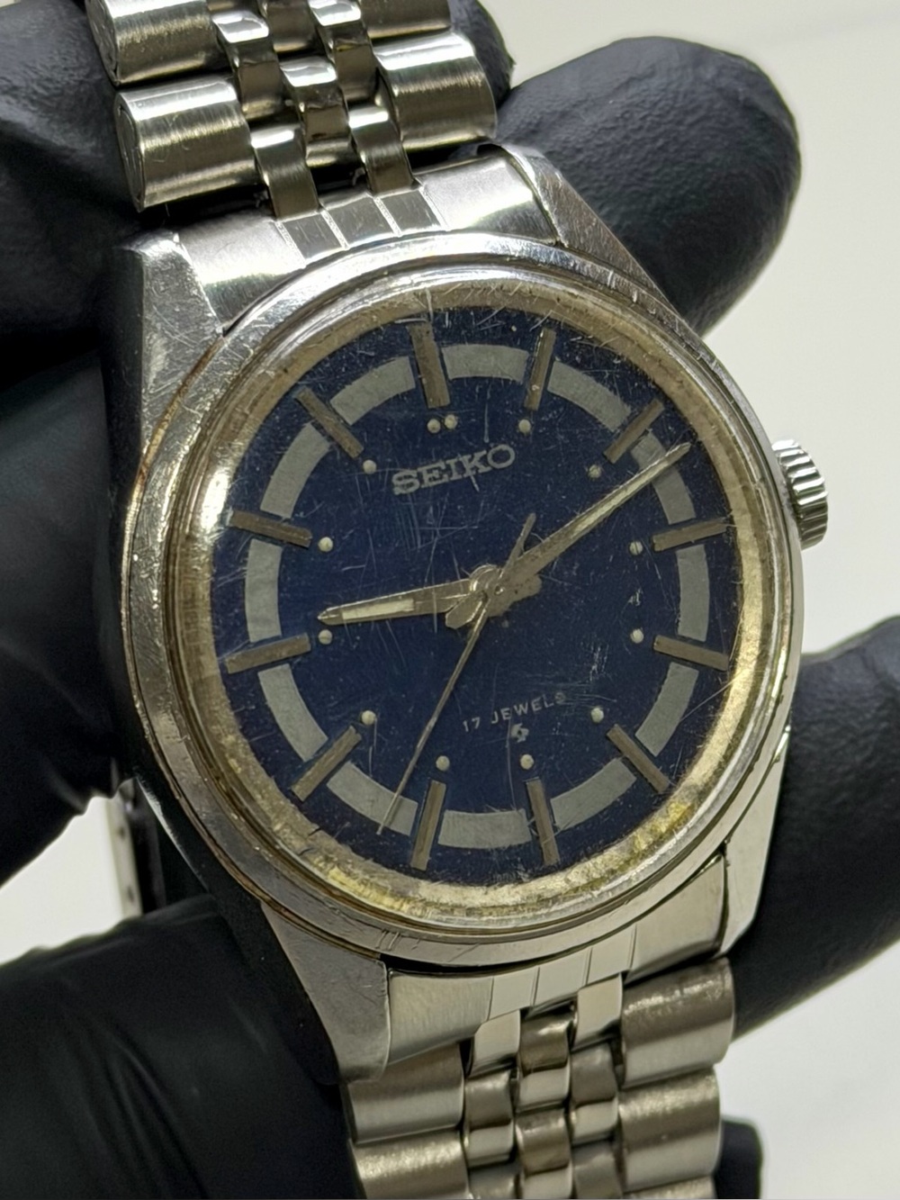 Seiko Blue Tuxedo 66-7109 Mechanical 1960’s Blue Dial 36mm Men’s Vintage Watch